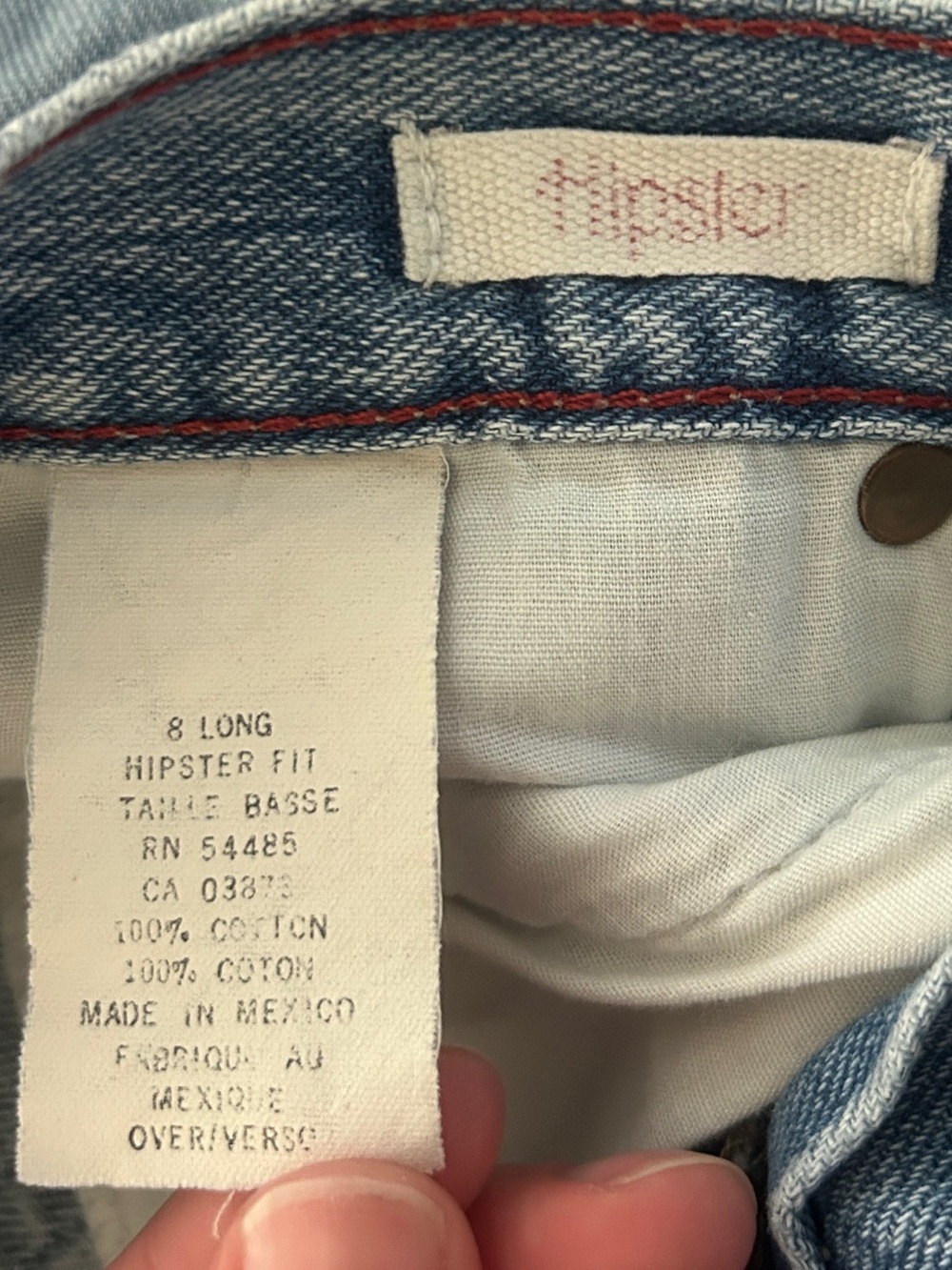 Vintage Y2K 2000s American Eagle Hipster Jeans 8 Long Low Rise Flare No Stretch - Picture 2 of 10